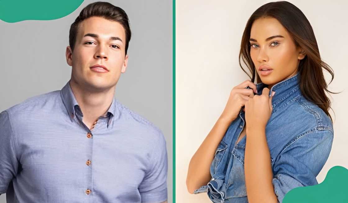 Andy Voyen and Courtney Boerner pose during a Love Island promo and a fashion shoot Andy Voyen and Courtney Boerner pose during a Love Island promo and a fashion shoot