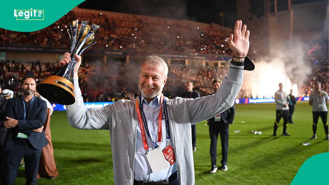 Roman Abramovich, Chelsea, Palmeiras, Mohammed Bin Zayed Stadium, Abu Dhabi, UAE, FIFA Club World Cup Roman Abramovich, Chelsea, Palmeiras, Mohammed Bin Zayed Stadium, Abu Dhabi, UAE, FIFA Club World Cup