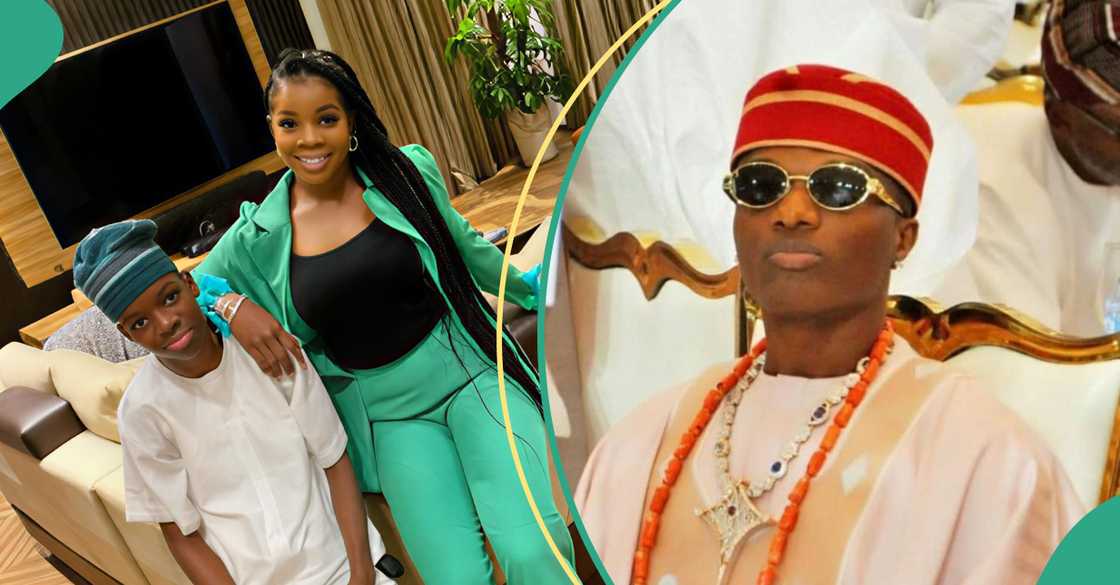 Wizkid’s baby mama Shola Ogudu steps in after critics attack son’s debut song