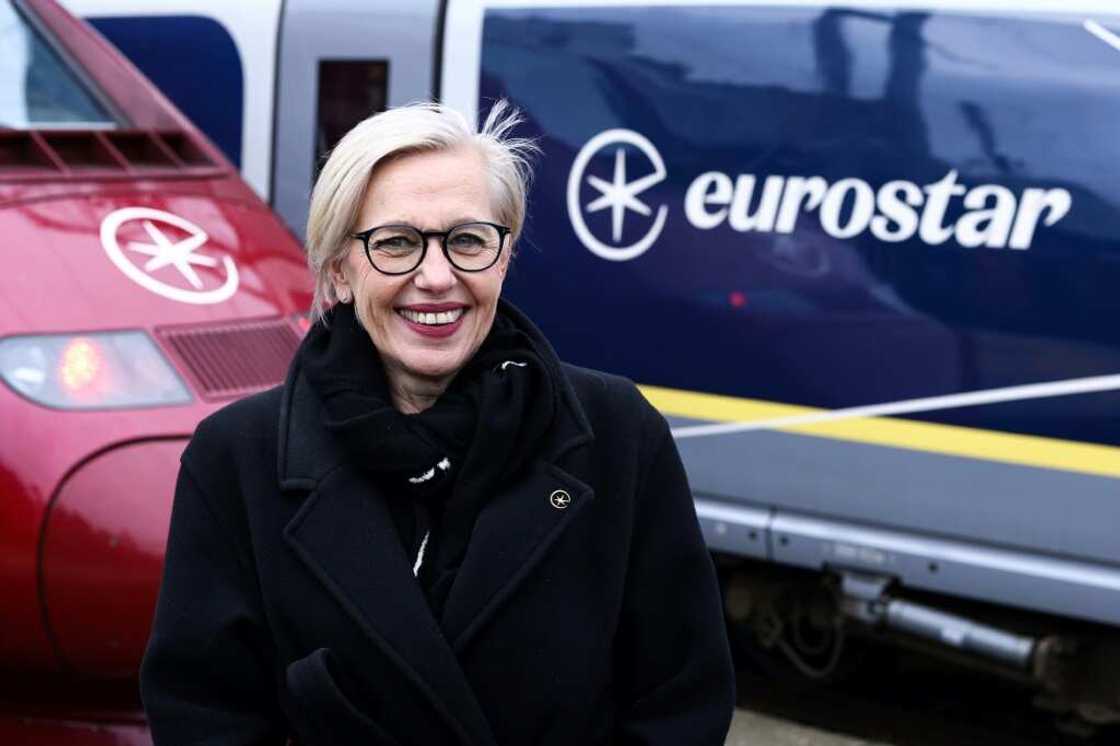 Unveiling a new logo, Eurostar CEO Gwendoline Cazenave said passenger numbers were capped because of the slowness of post-Brexit passport checks Unveiling a new logo, Eurostar CEO Gwendoline Cazenave said passenger numbers were capped because of the slowness of post-Brexit passport checks