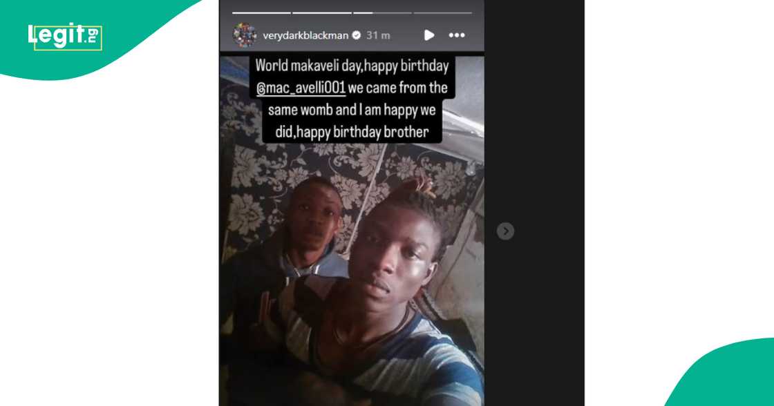 VeryDarkMan's brother shares how critic's friend and singer Dkokopee celebrated him. VeryDarkMan's brother shares how critic's friend and singer Dkokopee celebrated him.