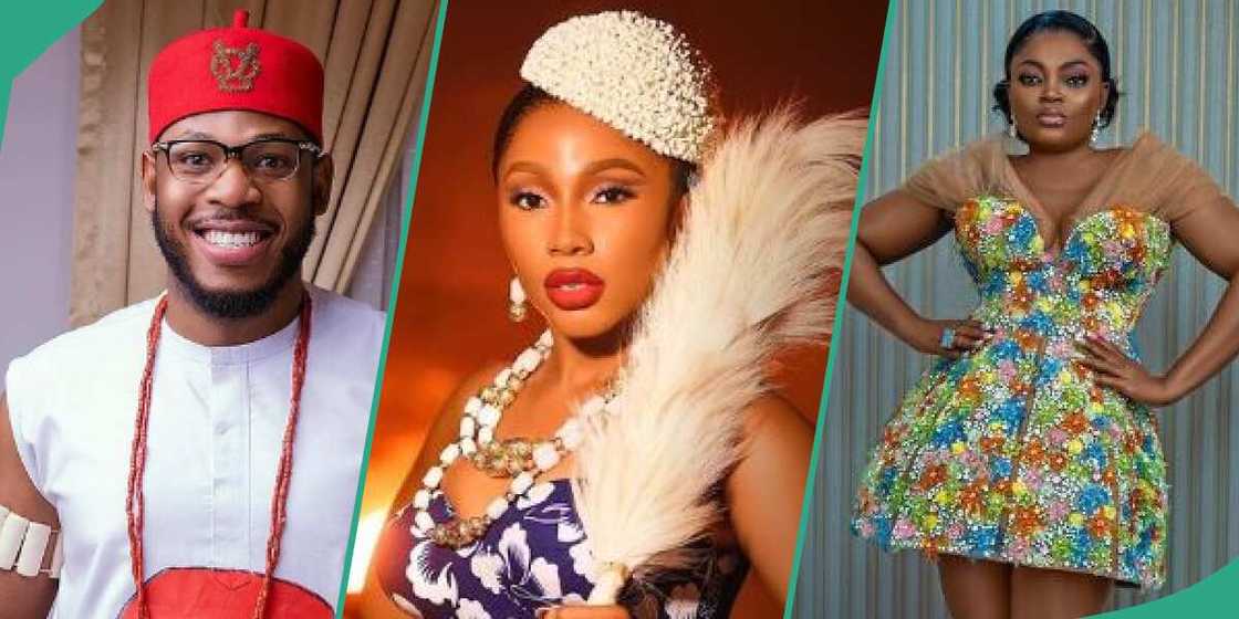 BBNaija stars Frodd, Mercy and actress Funke Akindele BBNaija stars Frodd, Mercy and actress Funke Akindele