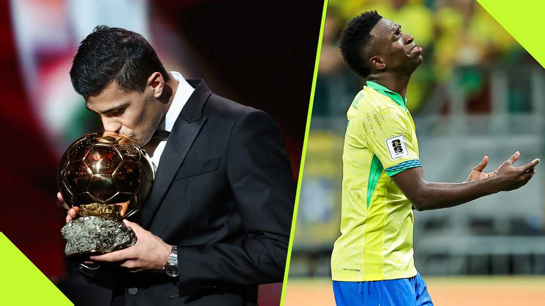 Rodri urged Vinicius Junior to "pay attention" if he wants to win the Ballon d'Or prize in the future. Photos by Franck Fife and Eurasia Sport Images. Rodri urged Vinicius Junior to "pay attention" if he wants to win the Ballon d'Or prize in the future. Photos by Franck Fife and Eurasia Sport Images.
