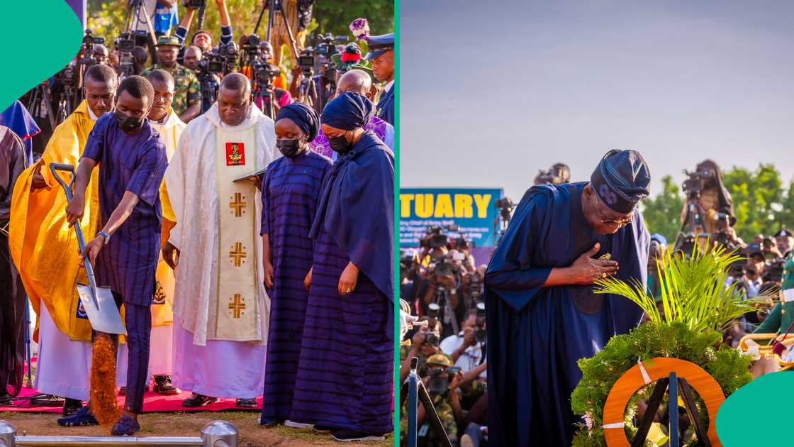 President Tinubu Leads Nigeria in Honoring Late Chief of Army Staff at National Cemetery