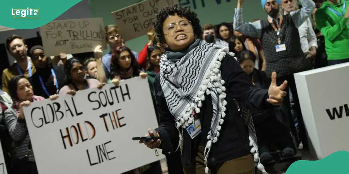 Global south countries protest against poor climate finance grants for developing countries Global south countries protest against poor climate finance grants for developing countries