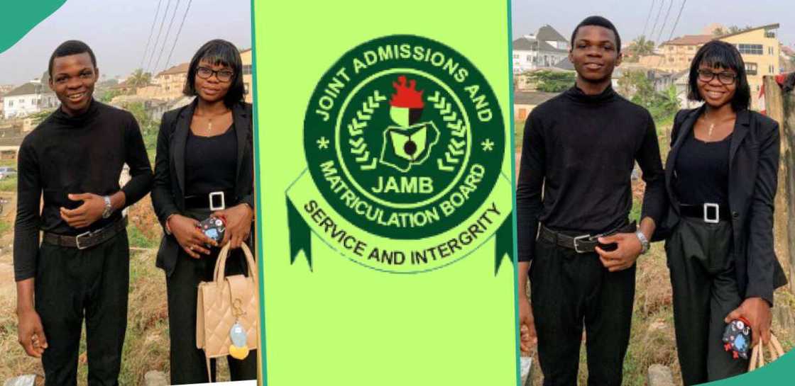 Lady posts her brother's JAMB score. Lady posts her brother's JAMB score.