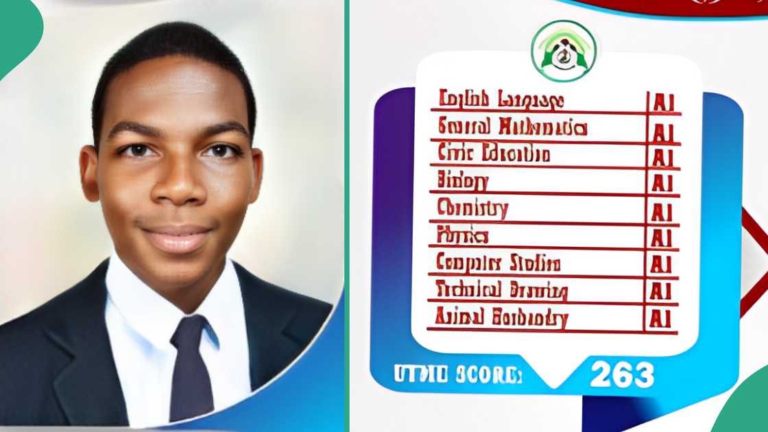 Boy who scored A1 in 9 NECO subjects.