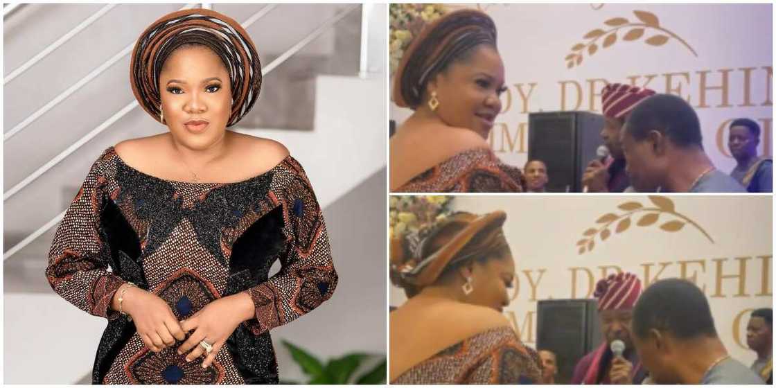 Toyin Abraham rains cash on KSA. Toyin Abraham rains cash on KSA.