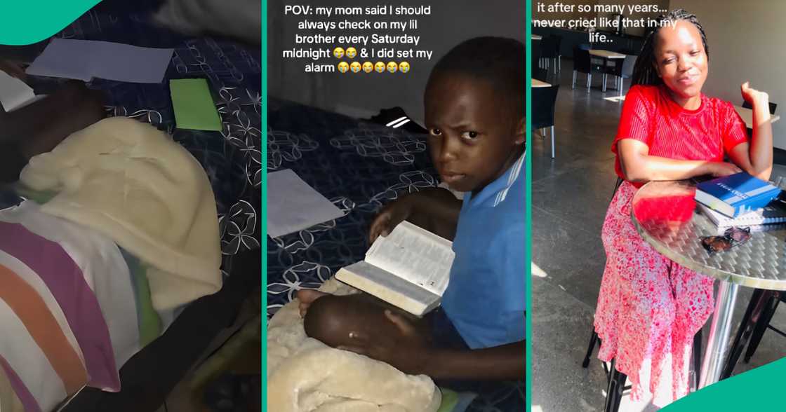 Lady who found her little brother studying Bible at midnight cries out