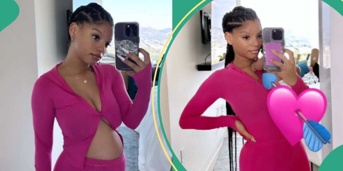Halle Bailey's before and after pregnancy look Halle Bailey's before and after pregnancy look