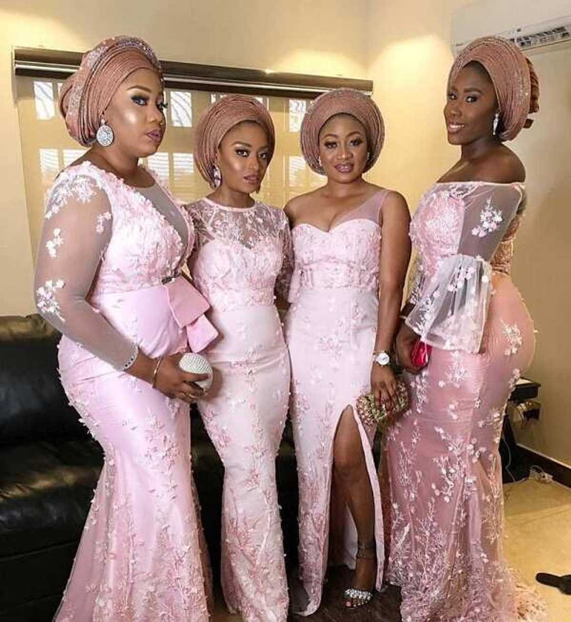 Bella Naija gowns with various necklines Bella Naija gowns with various necklines