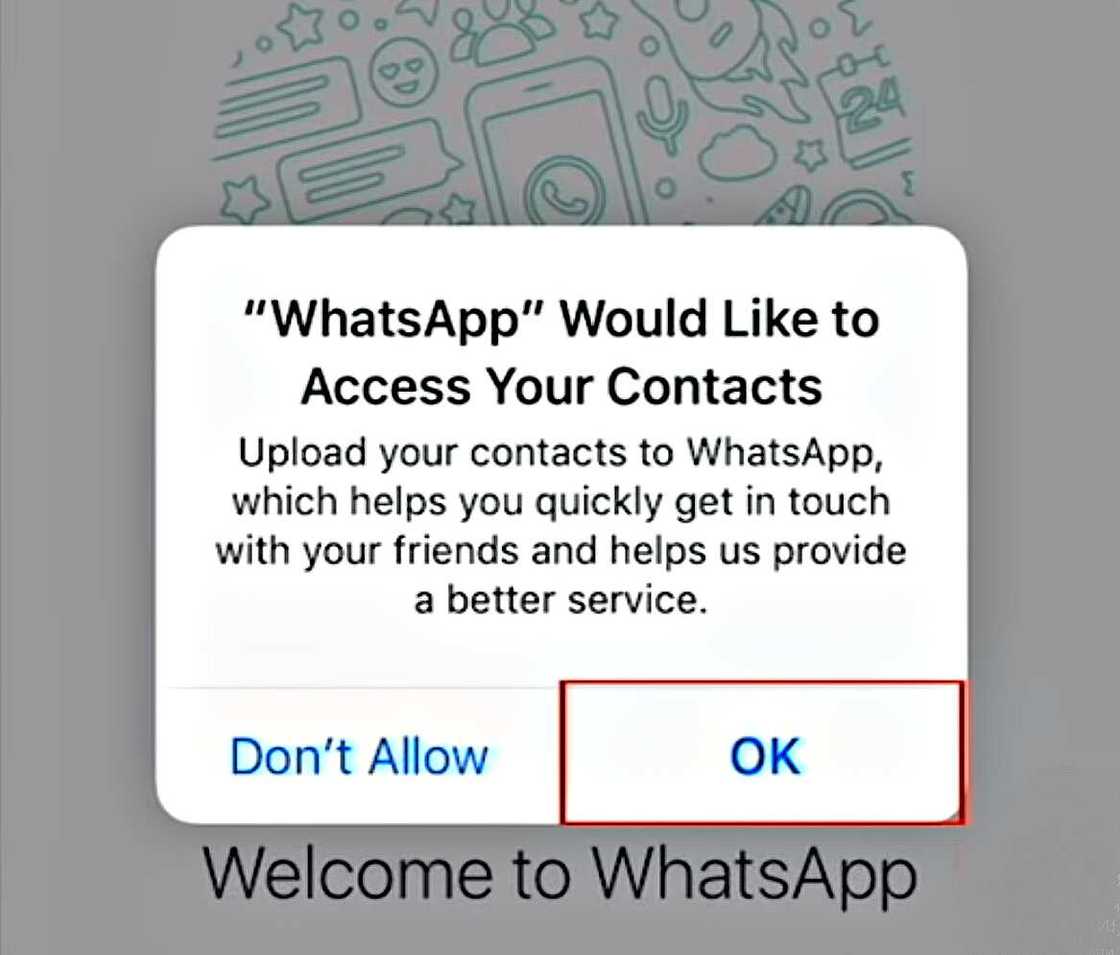 Allow access to contacts Allow access to contacts