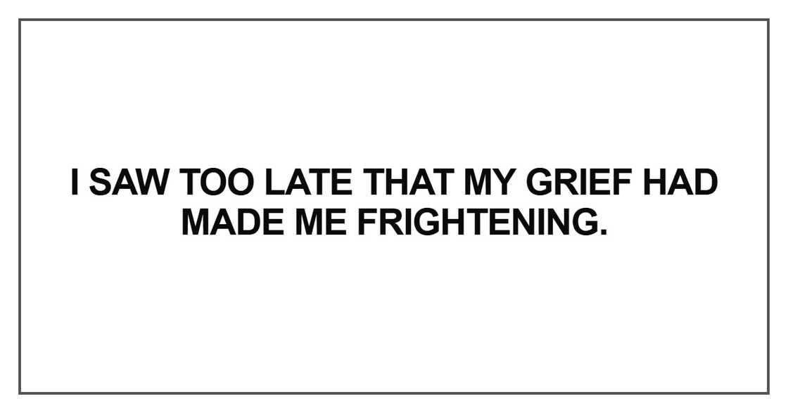 I saw too late that my grief I saw too late that my grief