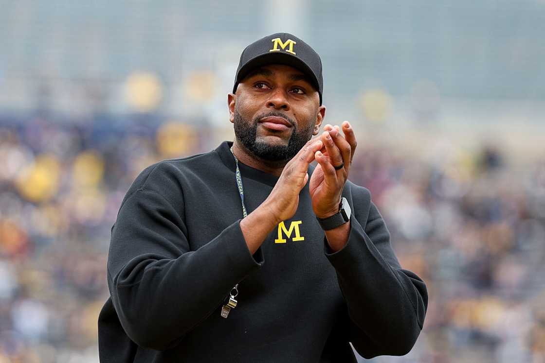 Sherrone Moore at Michigan Stadium Sherrone Moore at Michigan Stadium