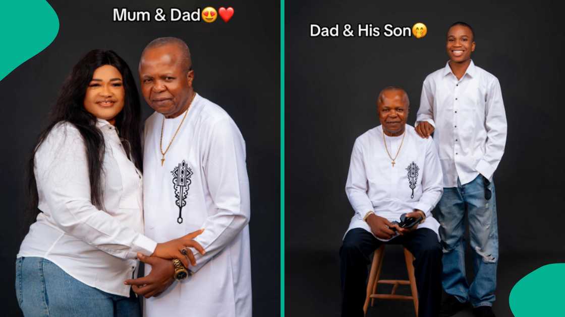 Man and his wife give birth to eight children. Man and his wife give birth to eight children.