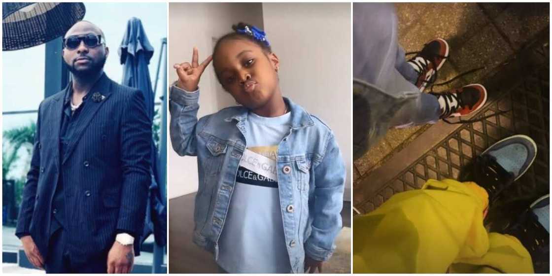 Davido spends quality time with daughter Hailey as they rock matching shoes Davido spends quality time with daughter Hailey as they rock matching shoes