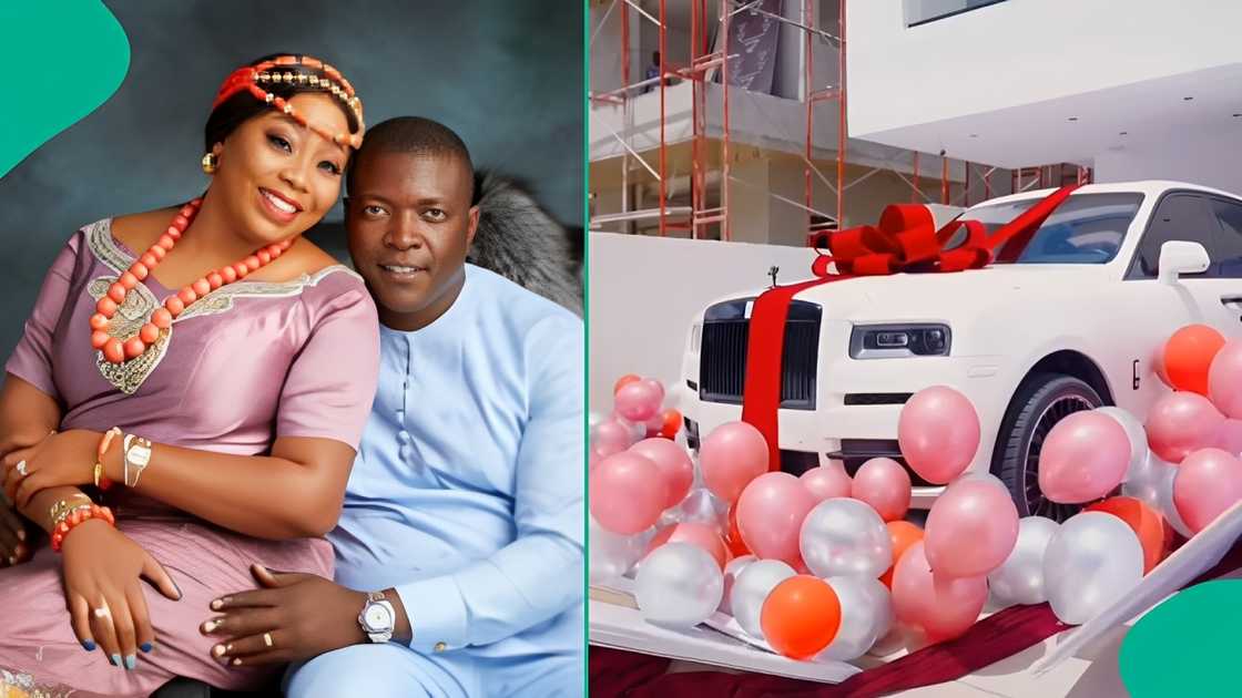 Billionaire Ned Okonkwo gifts wife a new Rolls-Royce in heartwarming video. Billionaire Ned Okonkwo gifts wife a new Rolls-Royce in heartwarming video.