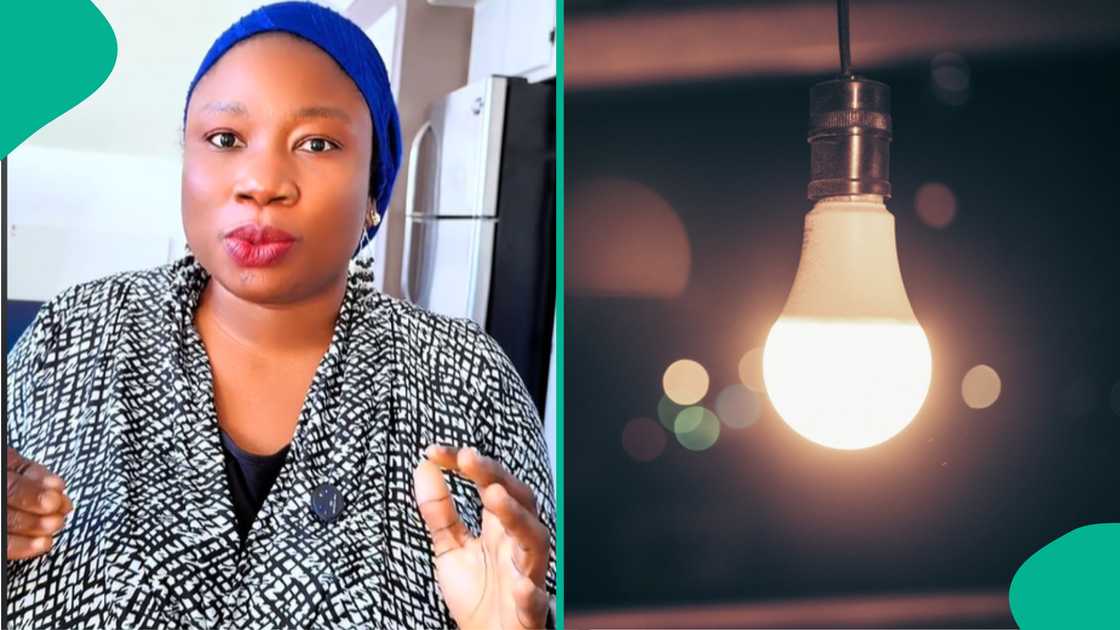 Lady experiences power outage in Canada.