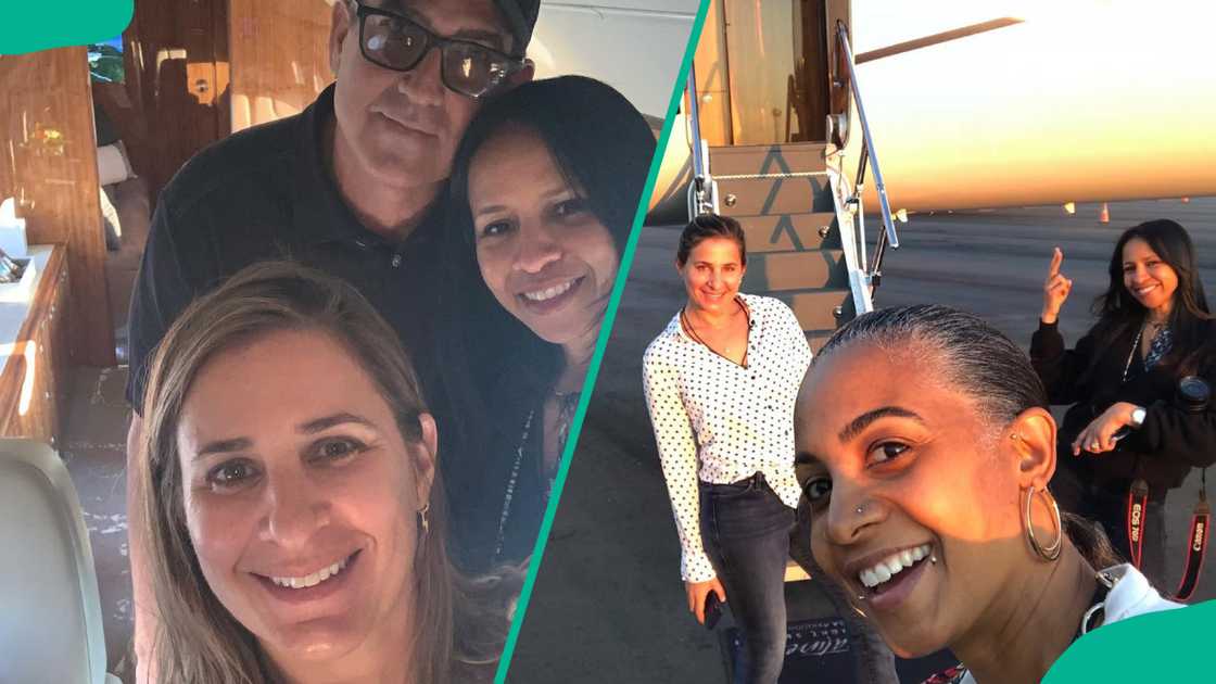 Vera Steimberg posing for different selfie photos with friends Vera Steimberg posing for different selfie photos with friends
