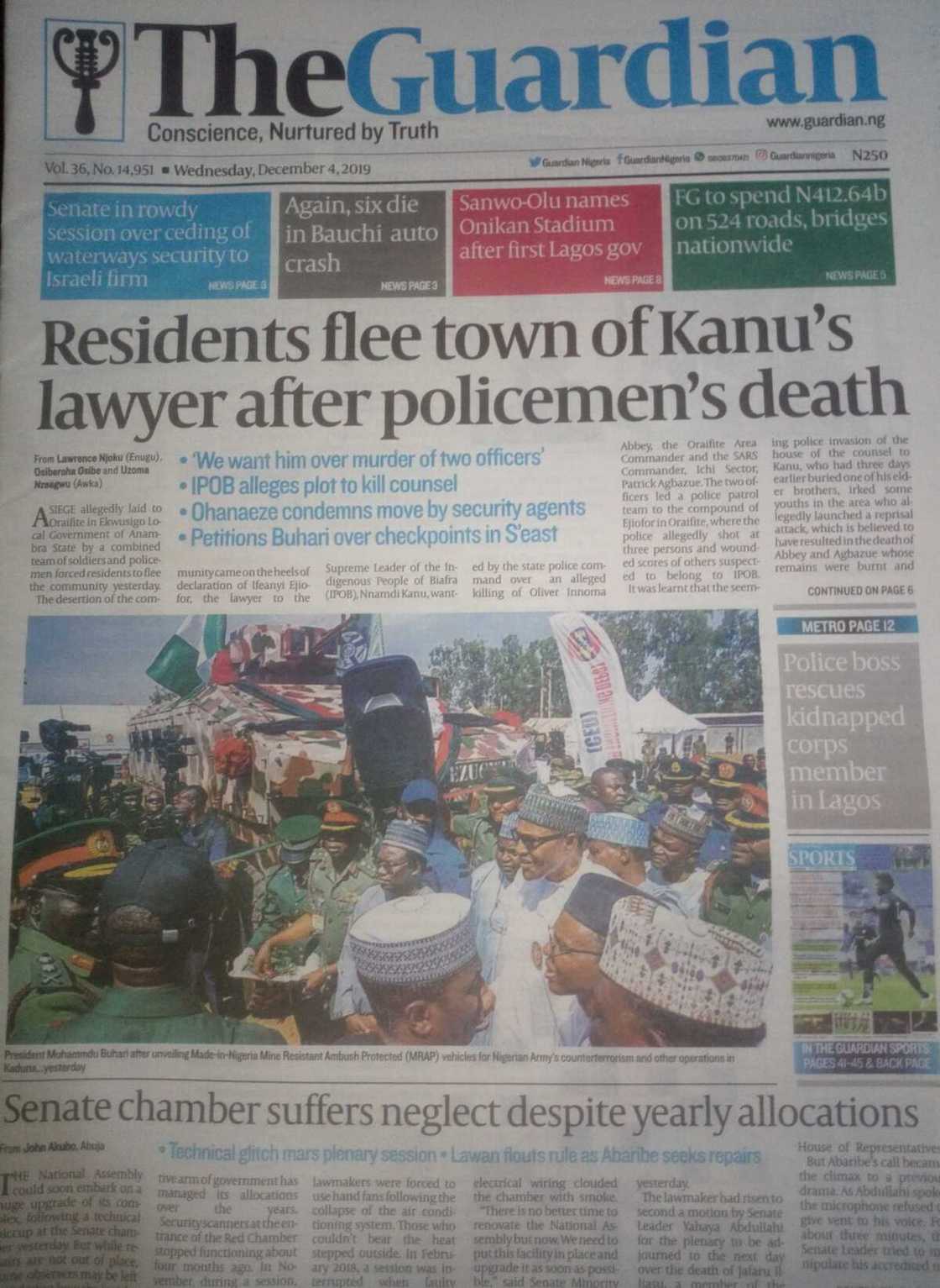 The Guardian newspaper review of December 4