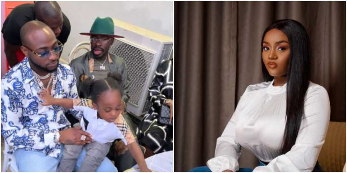 Davido, Chioma and their son Ifeanyi Davido, Chioma and their son Ifeanyi