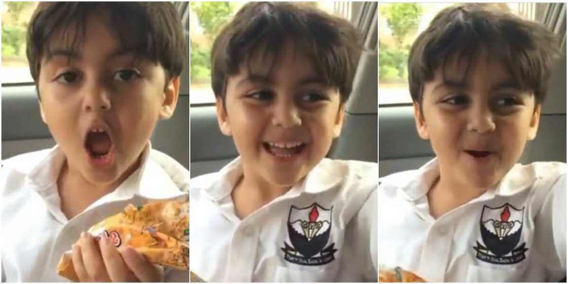 The little boy's video cracked people up on social media The little boy's video cracked people up on social media