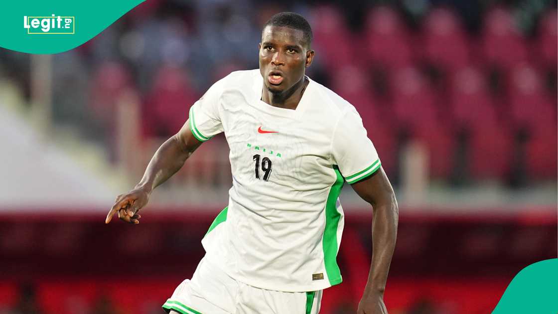 Paul Onuachu during 2025 AFCON match against Mozambique in Morocco. Photo by Ulrik Pedersen