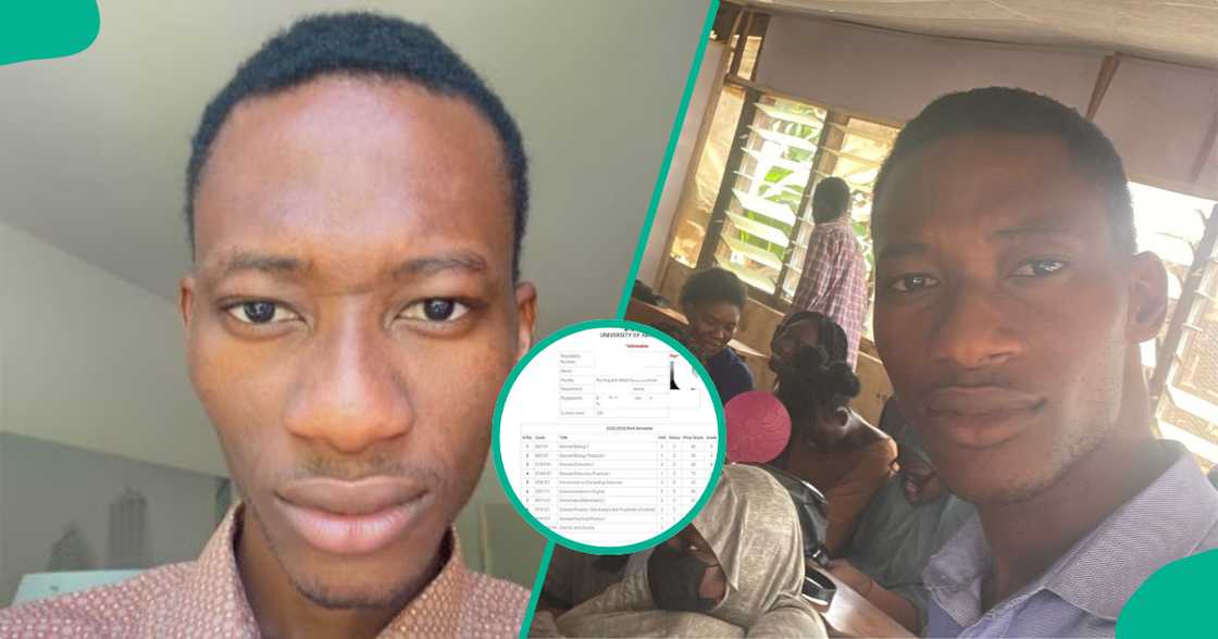 Maths teacher shares 100 level result of young girl he mentored.