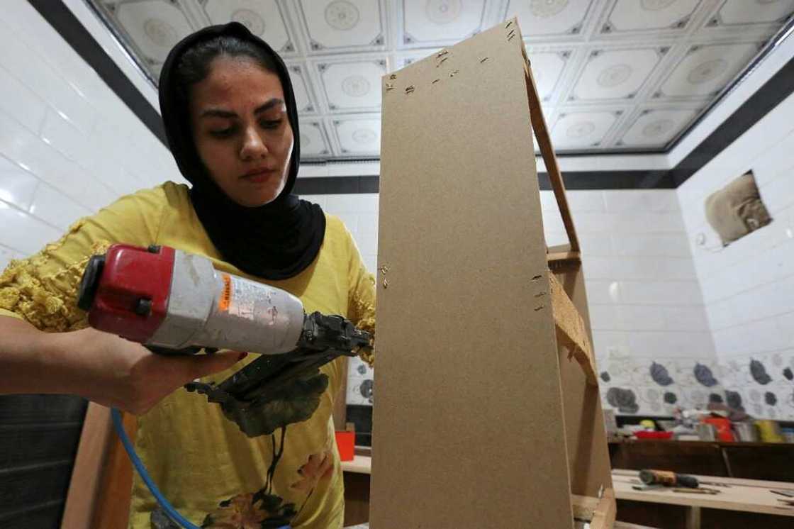 Nour Janabi has been making furniture for several years, and launched her business, Nour Carpentry, a few months ago Nour Janabi has been making furniture for several years, and launched her business, Nour Carpentry, a few months ago