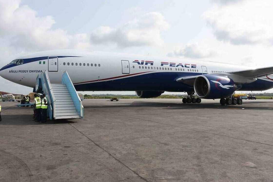 The plane is named Anuli Peggy Onyema. Photo credit: Air Peace The plane is named Anuli Peggy Onyema. Photo credit: Air Peace