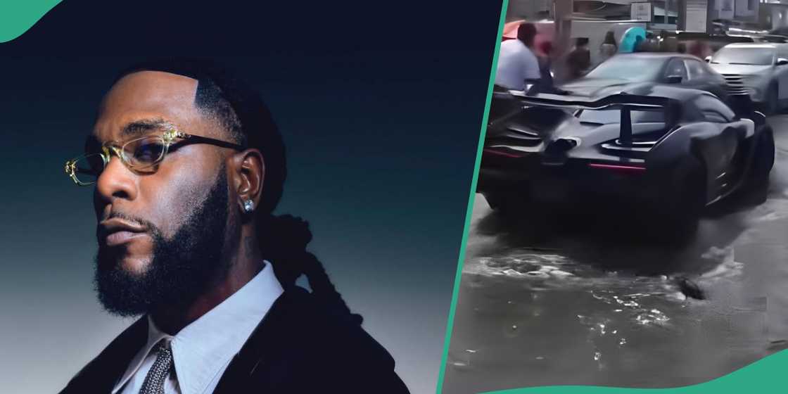 Burn Boy enjoys a ride in Lagos in new car. Burn Boy enjoys a ride in Lagos in new car.