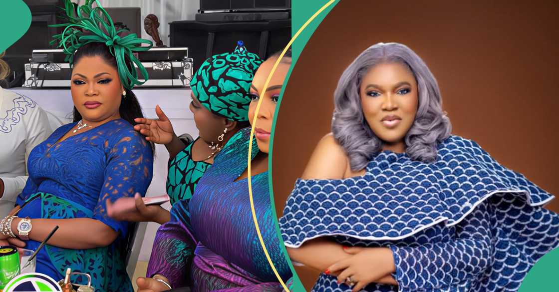 Video of Toyin Abraham kneeling to Olori Sekinat Elegushi sparks heated debate