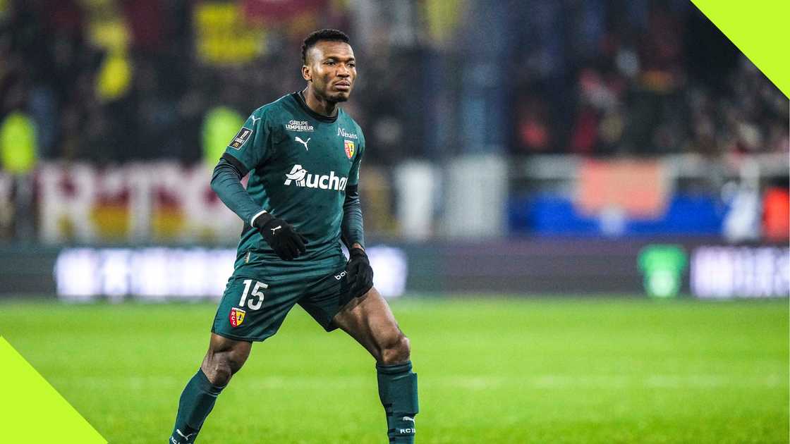 Hamzat Ojediran of Lens during a Ligue 1 match