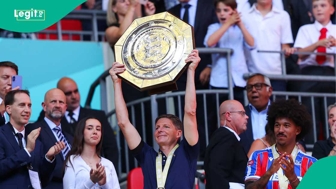 Oliver Glasner, Crystal Palace, Liverpool, Wembley Stadium, London, England, Community Shield Oliver Glasner, Crystal Palace, Liverpool, Wembley Stadium, London, England, Community Shield