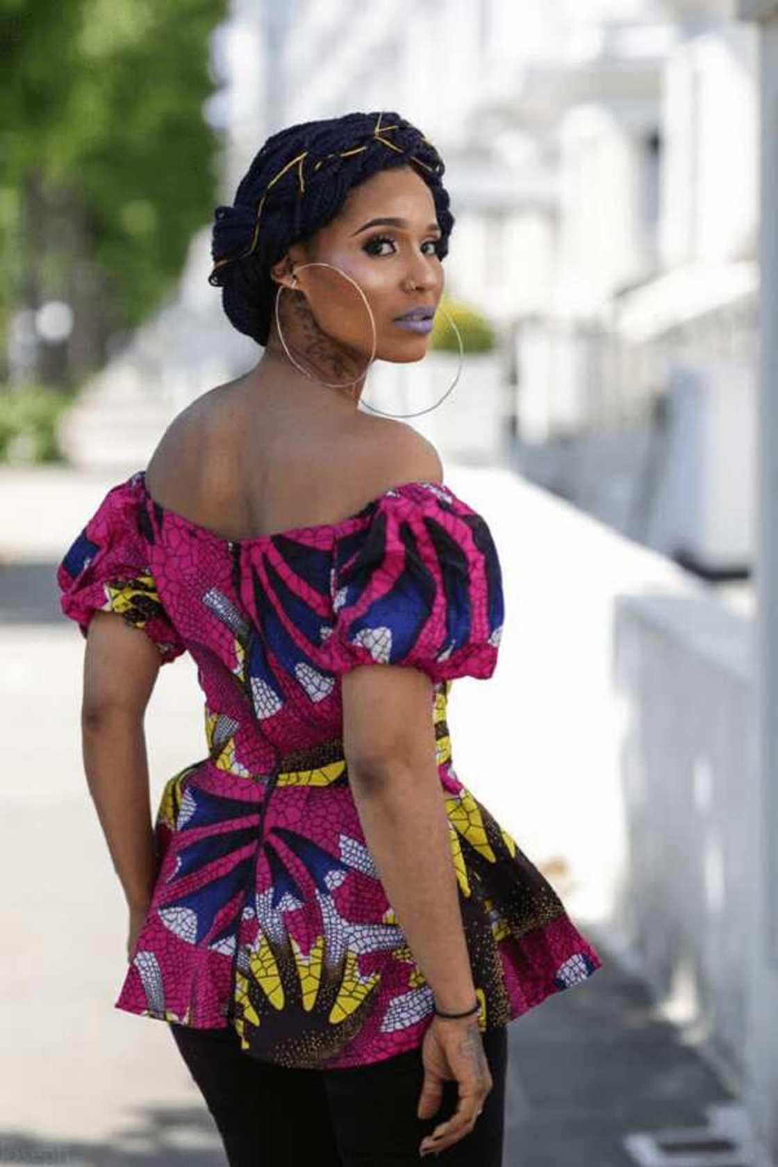 Ankara peplum top Ankara peplum top