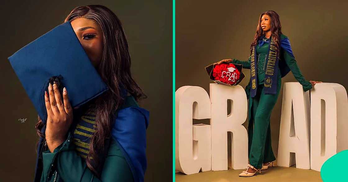 University of Ilorin graduate reacts after seeing her final result. University of Ilorin graduate reacts after seeing her final result.