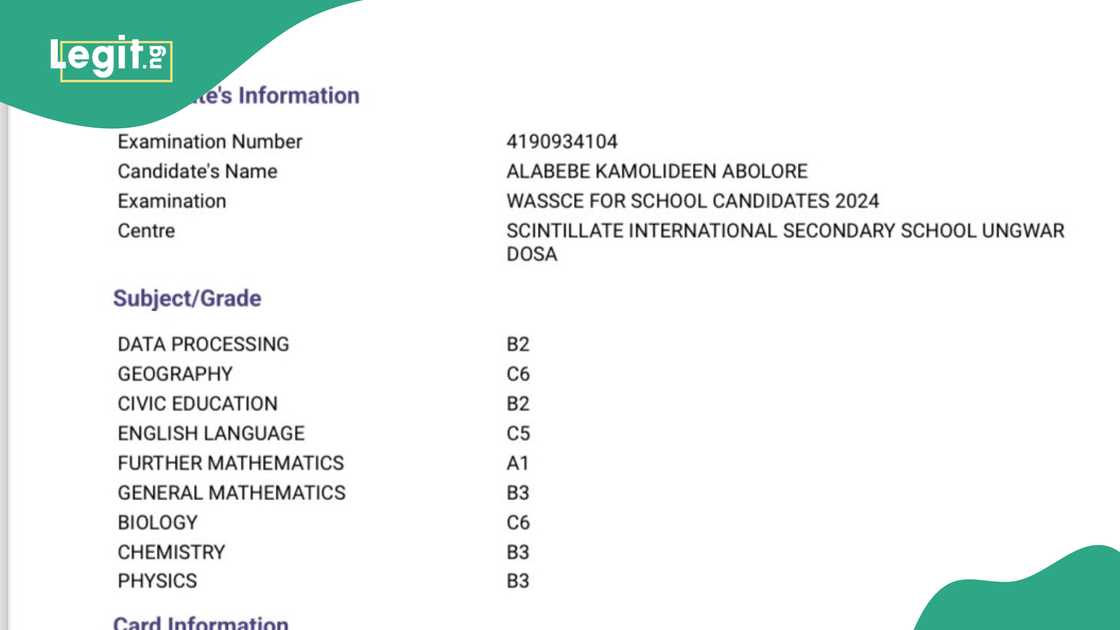 Last born's WAEC result surfaces online Last born's WAEC result surfaces online