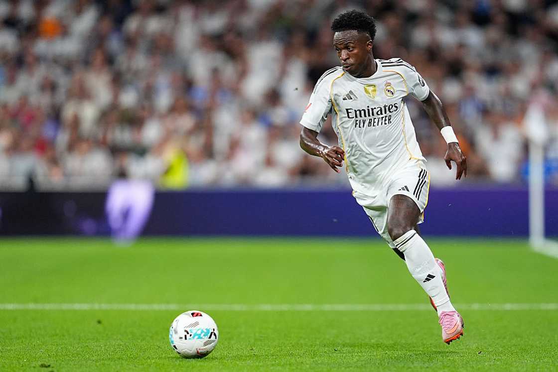 Vinicius Junior at Santiago Bernabeu Stadium Vinicius Junior at Santiago Bernabeu Stadium