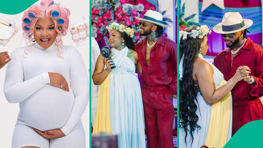 Tanzanian stars Zuchu and Diamond Platnumz dance at their baby shower. Tanzanian stars Zuchu and Diamond Platnumz dance at their baby shower.