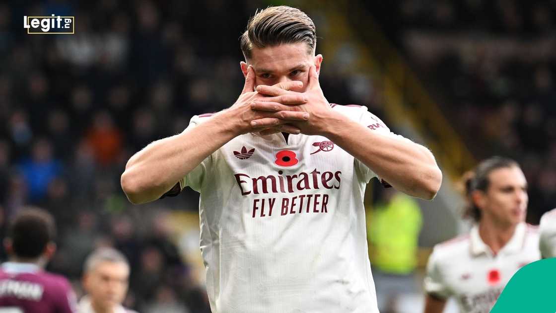 Viktor Gyoekeres, Arsenal, Turf Moor, Burnley, Premier League, Football. Viktor Gyoekeres, Arsenal, Turf Moor, Burnley, Premier League, Football.