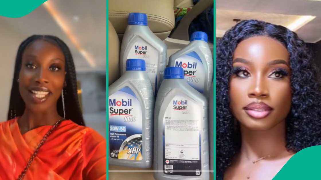 Nigerian lady who bought engine oil for her boyfriend. Nigerian lady who bought engine oil for her boyfriend.