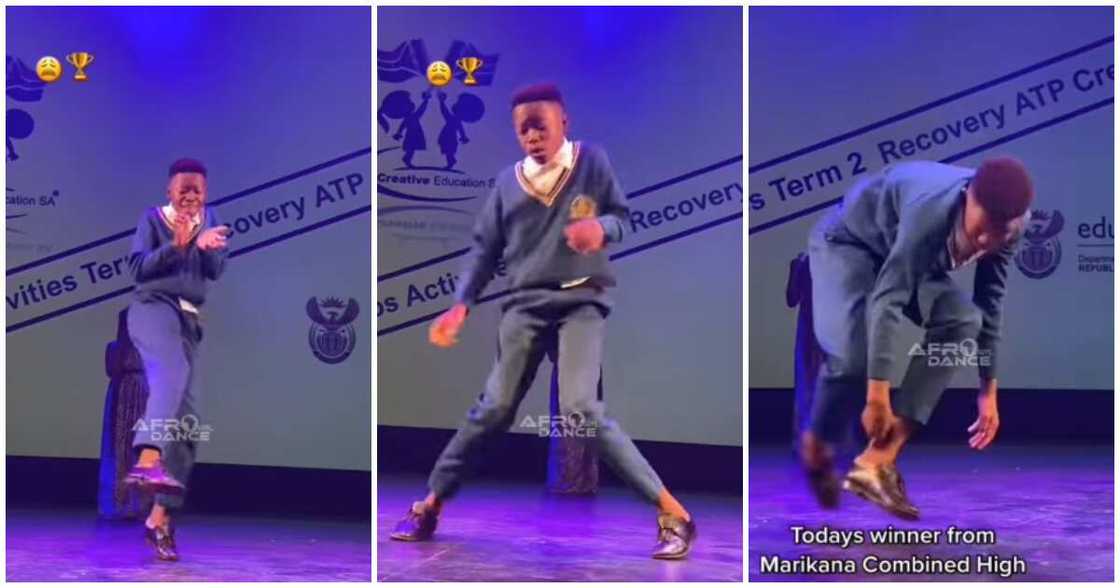 Schoolboy dances Amapiano, Marikana combined high school, boy dances on stage, Abo Mvelo by Daliwonga ft Mellow, Sleazy and MJ. Schoolboy dances Amapiano, Marikana combined high school, boy dances on stage, Abo Mvelo by Daliwonga ft Mellow, Sleazy and MJ.