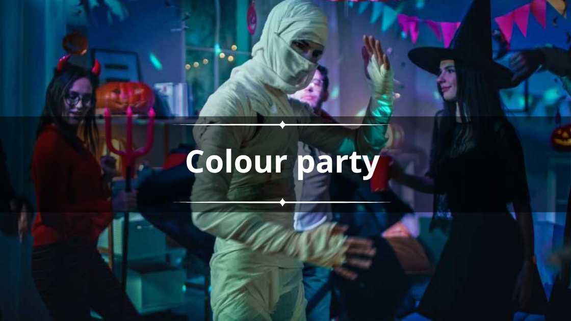 An old skinny and bandaged mummy dances