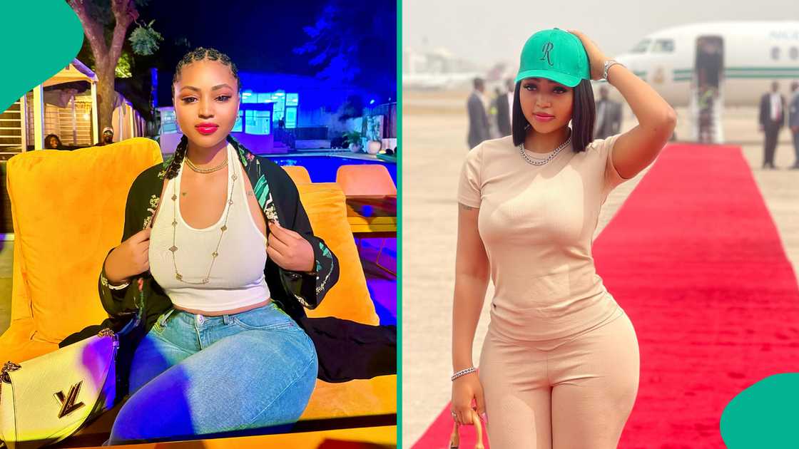 Regina Daniels rock fancy outfits