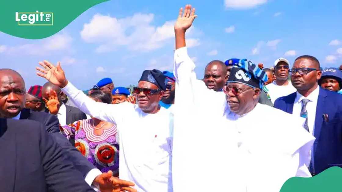 President Bola Tinubu has commended FCT minister Nyesom Wike while speaking on the alleged land grabbing by the minister, adding that many Nigerians lack compliance President Bola Tinubu has commended FCT minister Nyesom Wike while speaking on the alleged land grabbing by the minister, adding that many Nigerians lack compliance