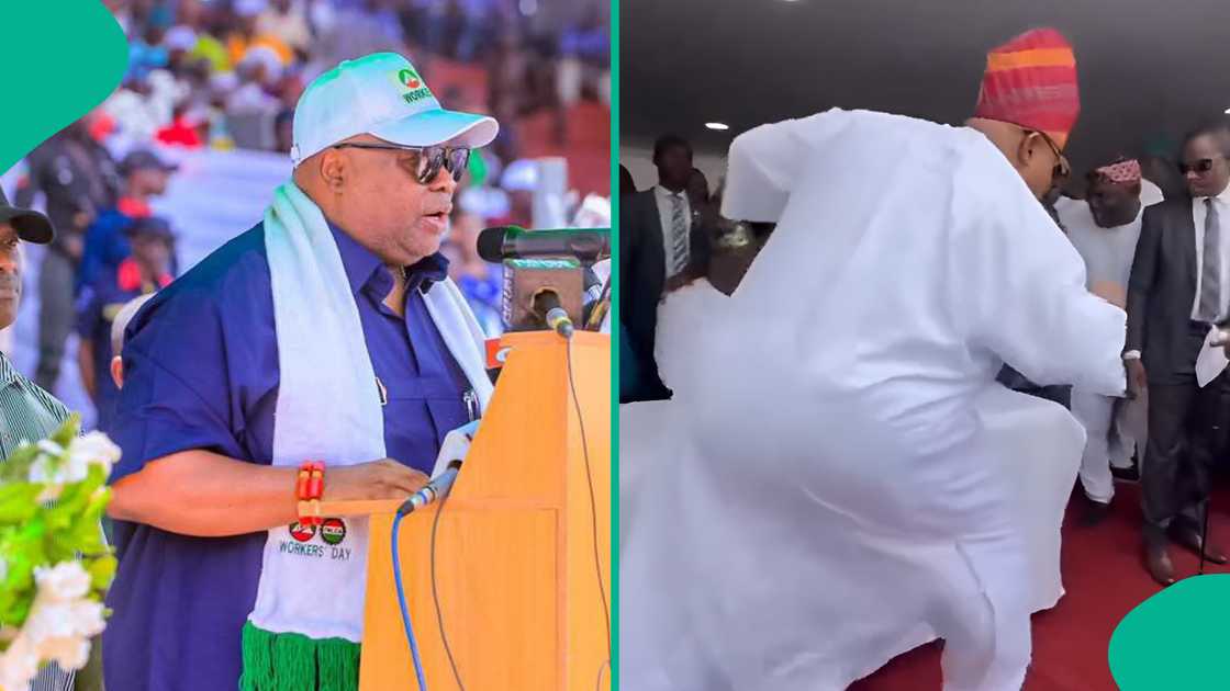 Gwamna Adeleke yana rawa Gwamna Adeleke yana rawa