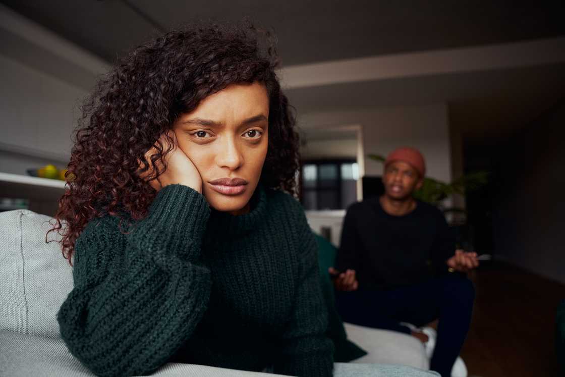 A couple arguing A couple arguing