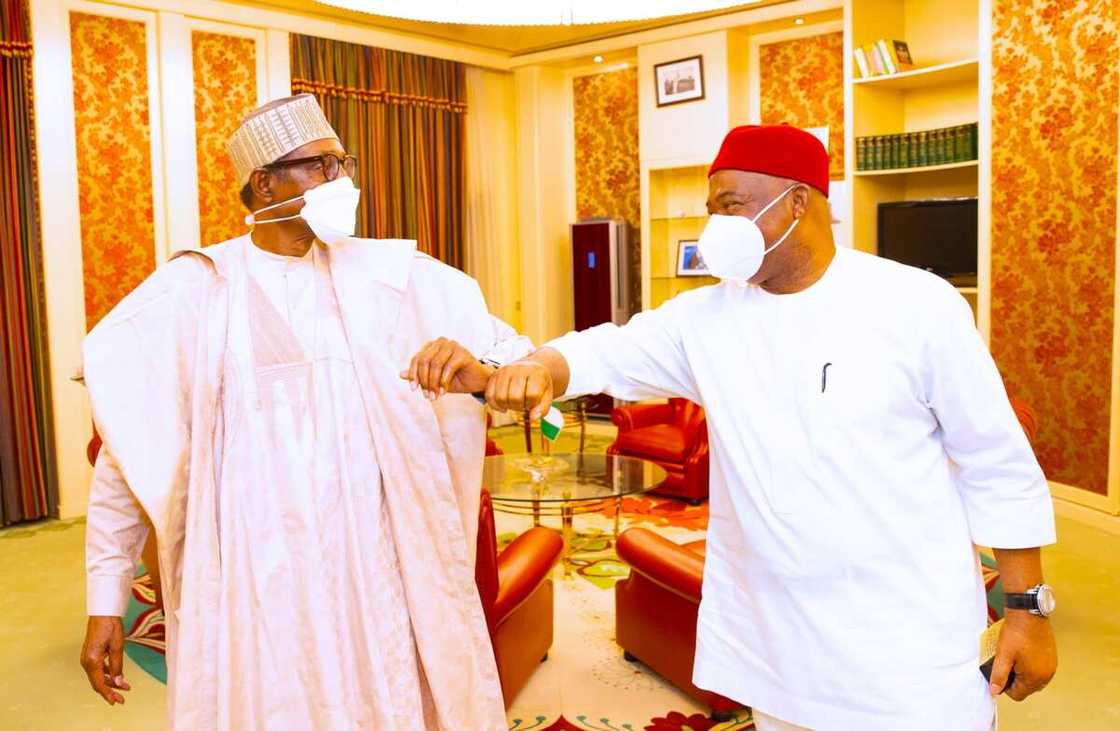 Hope Uzodimma visits Buhari Hope Uzodimma visits Buhari