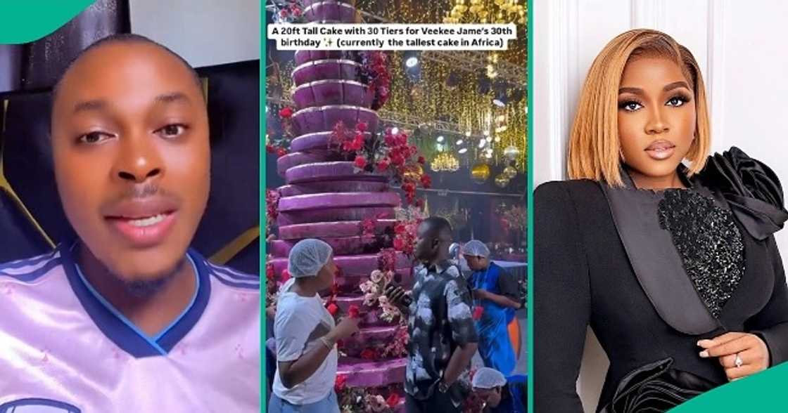 Man shares why Veekee James' N18 million birthday cake is not worth the money. Man shares why Veekee James' N18 million birthday cake is not worth the money.