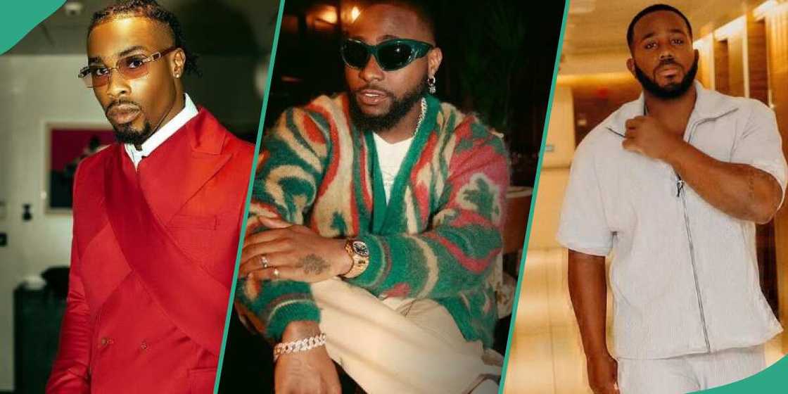 BBNaija stars Neo, Kiddwaya and singer Davido BBNaija stars Neo, Kiddwaya and singer Davido